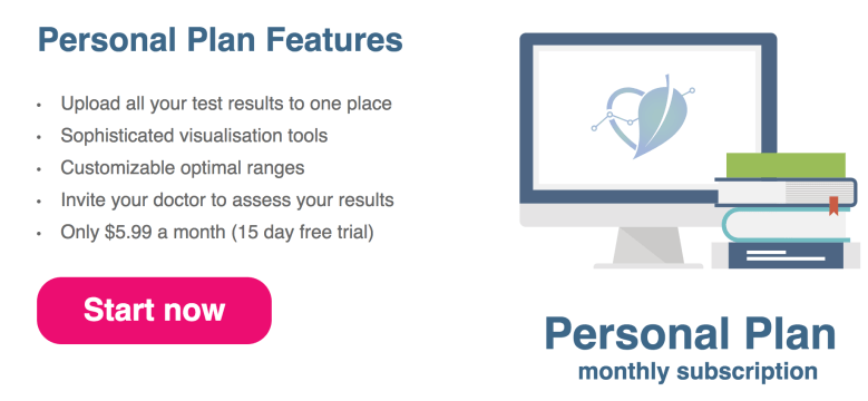 healthmatters.io personal plan signup banner