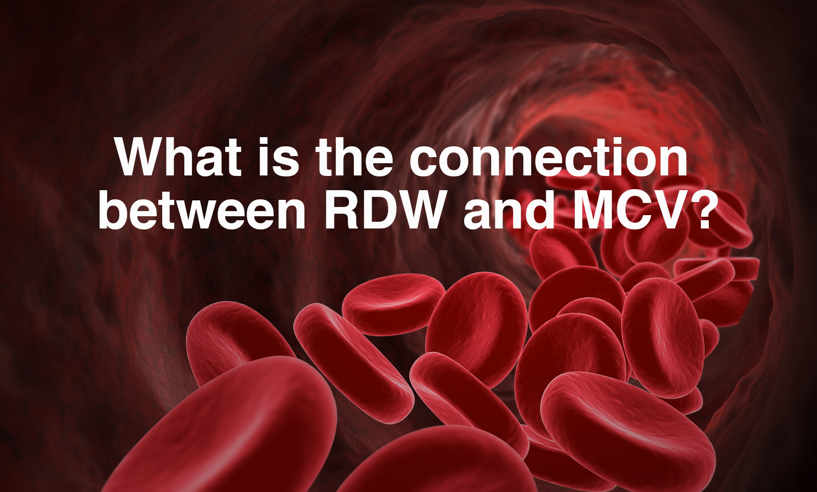 The correlation between RDW and MCV