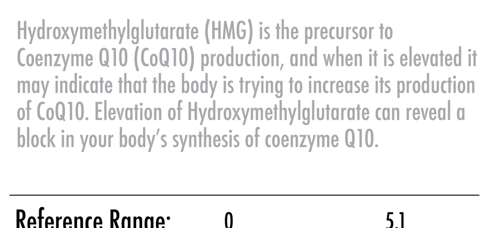 hydroxymethylglutarate high low meaning treatment