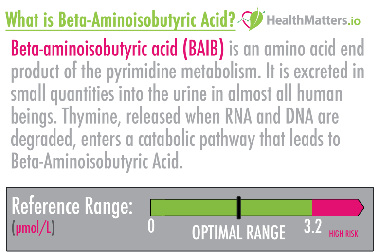What is Beta-Aminoisobutyric Acid? High low meaning treatment symptoms disease risk interpretation genova urine test