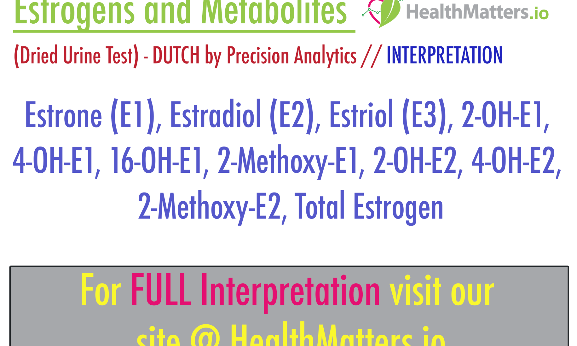 estrogens metabolites estrone estradiol estril 2-oh-e1 2-methoy-e1